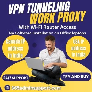 VPN Tunneling Canada to India, VPN Tunneling USA to India Work Proxy